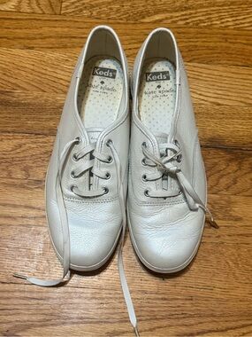Kate Spade x Keds champion low top sneaker in pearl white - size 8.5